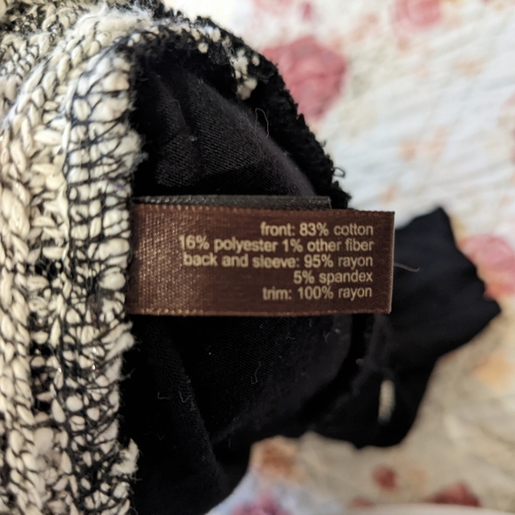 The Limited Black and Gray Sweater Front Shirt Back Unique Top SZ L - Picture 4 of 5